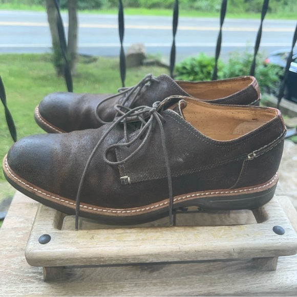 Sperry Gold Cup Oxford Distress Brown Size 11M Top-Sider 0579730 Deerskin Lining - Picture 5 of 11